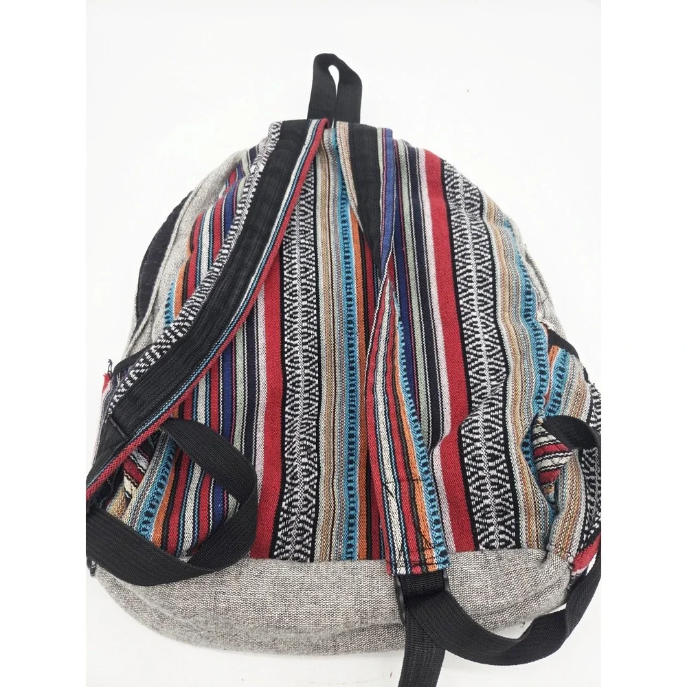 Hemp Backpack Travel Hippie Hemp School Bag Mermaid Boho Aztec Tribal 15